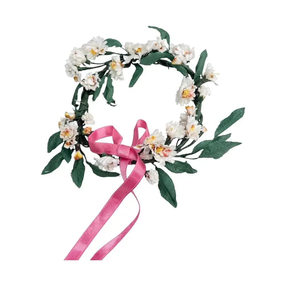 American Girl Kirsten Hair Flowers Pleasant Company Apron Dress Wreath Accessory